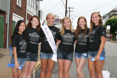 Kendall Lewis, Miss Rain Day 2012, along with Amanda Frampton, Tanya Phillips, Stephanie Mitchell, Nina Rivera and Floretta Chambers